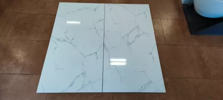 White Marble 60x120 cm polirozott gres padlóburkoló rektifikált