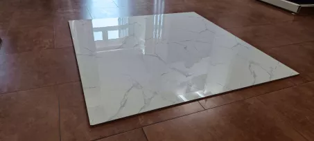 White Marble  60x60 cm polírozott gres padlóburkoló rektifikált